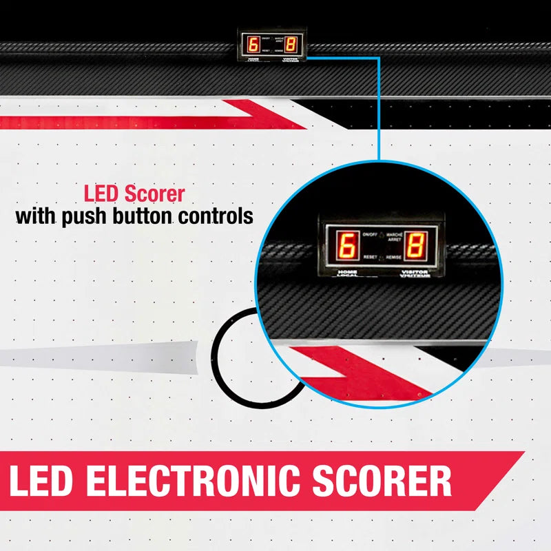 60" 2 -Player Air Hockey Table with Digital Scoreboard and Lights