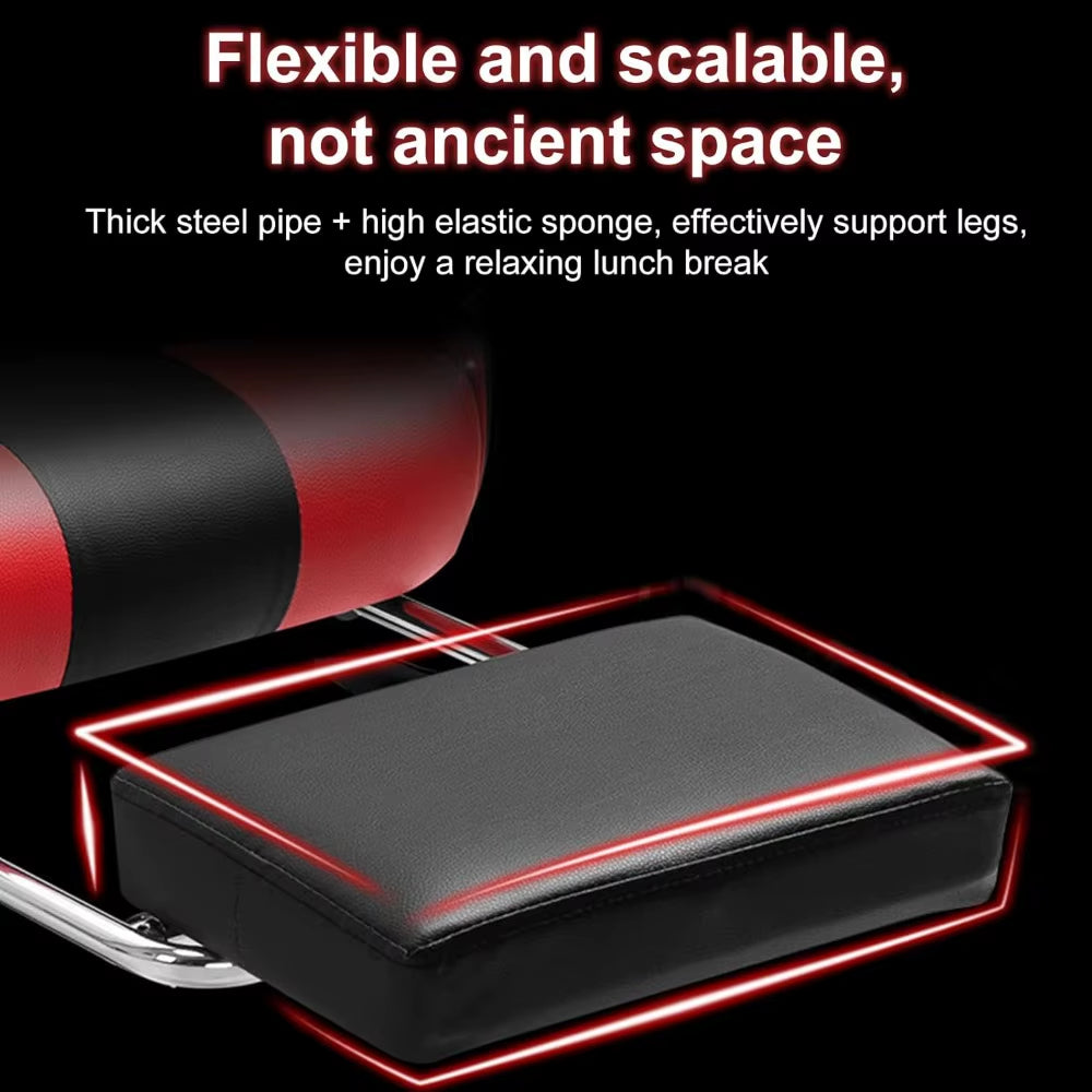 Gaming Chair with Bluetooth Speakers and Led Lights, Massage Gamer Chair with Footrest High Back and Lumbar Support, Ergonomic H