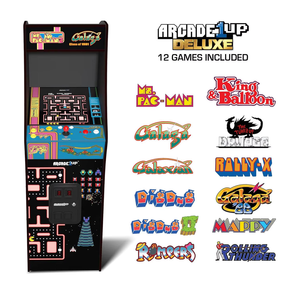 81’ Deluxe Arcade Machine for Home - 5 Feet Tall - 12 Classic Games