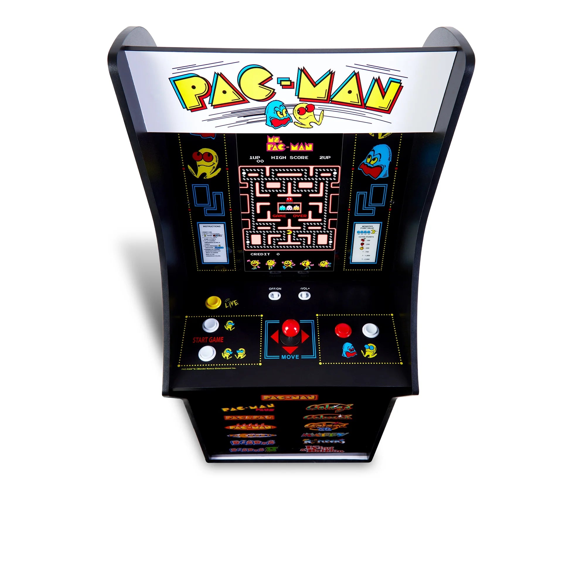 PAC - MAN Classic SE Arcade Machine – 4 - Foot Cabinet, 13 Classic Video Games, 15.6” IPS Display, Easy Assembly, Perfect for at - Home Gaming