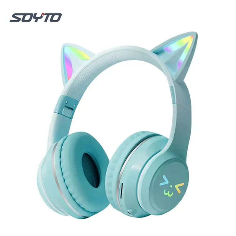BT612 Wireless Cute Cat Ear Kids Headphones