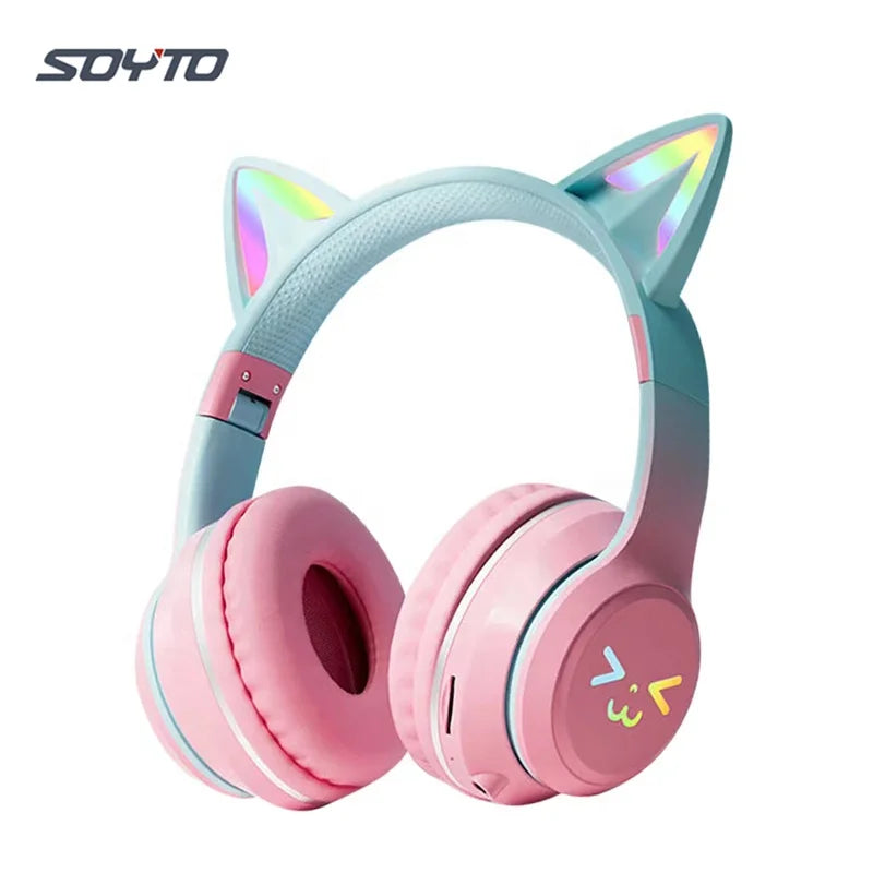 BT612 Wireless Cute Cat Ear Kids Headphones