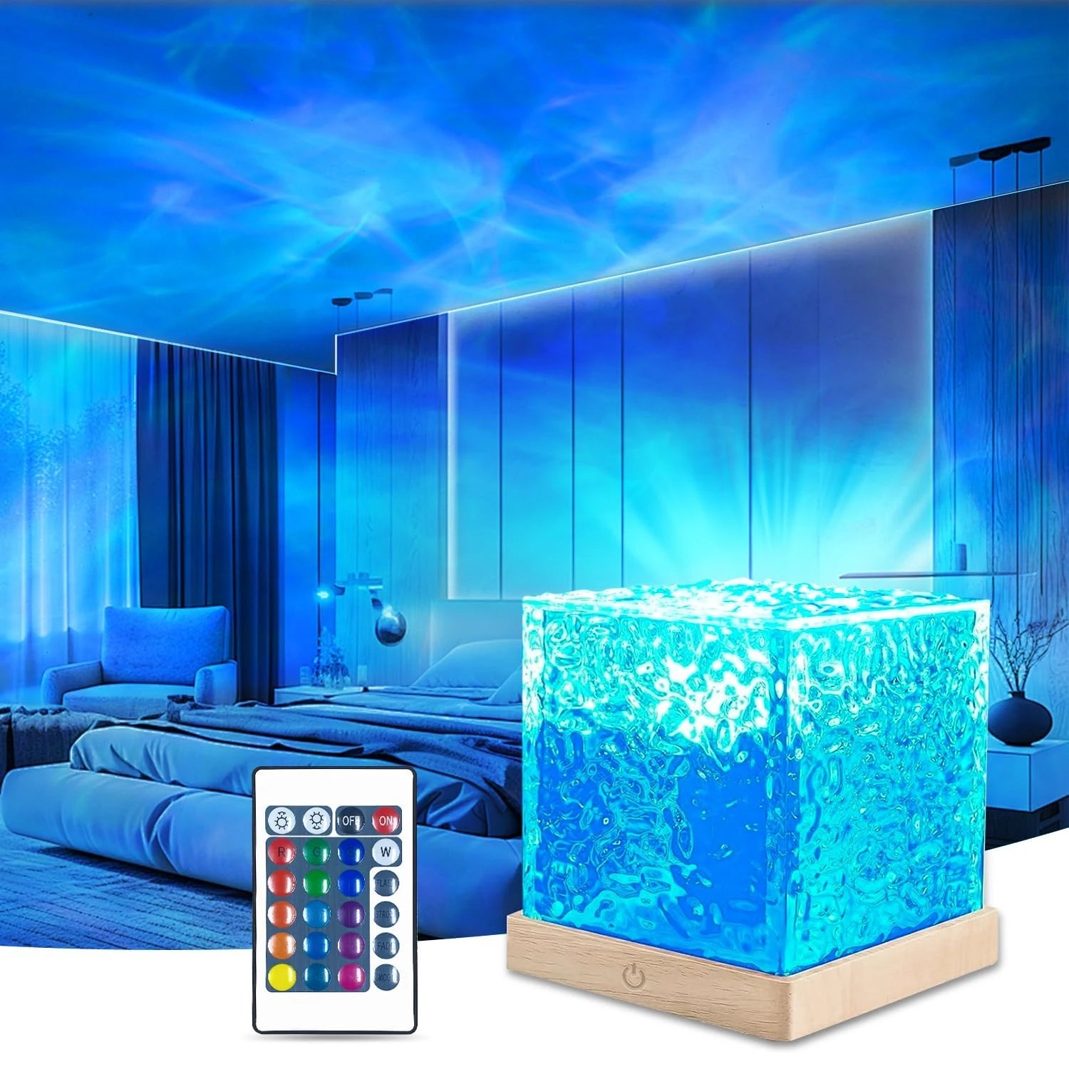16-Color Water Ripple LED Projector