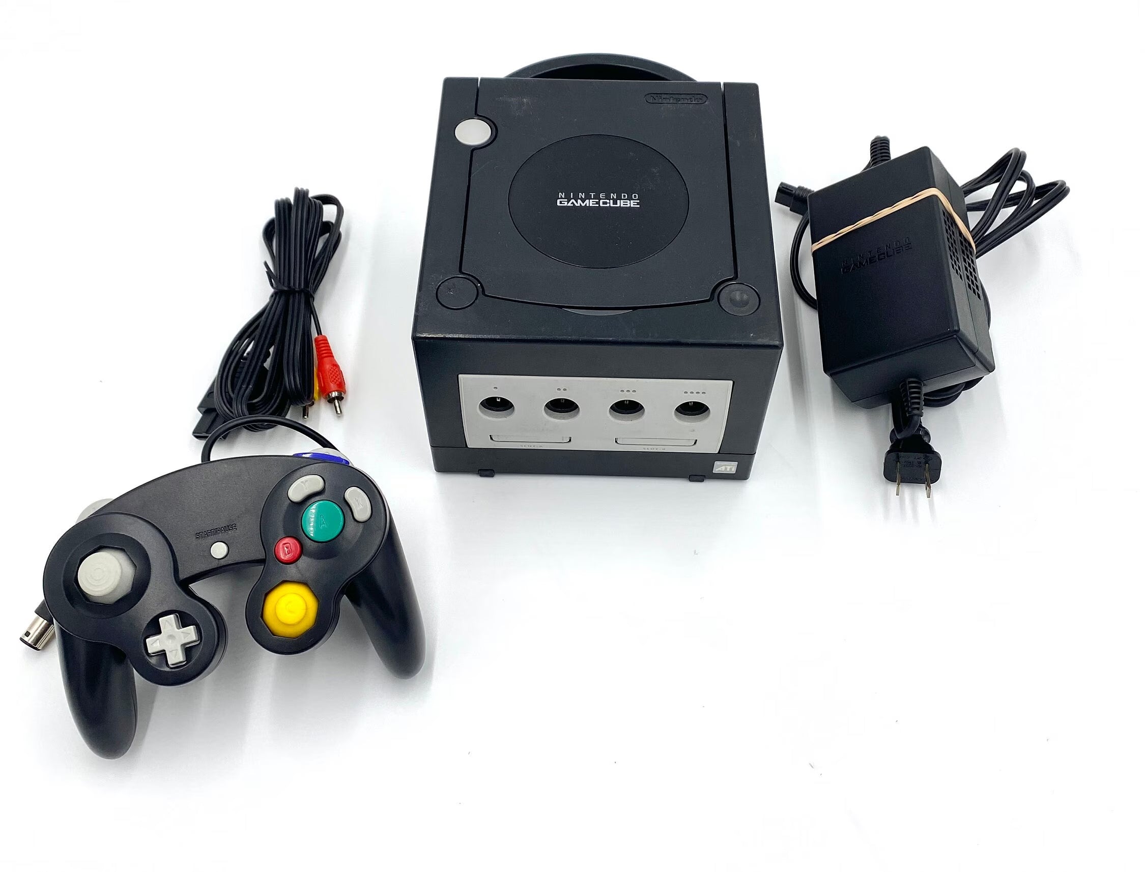 Nintendo Gamecube Console NGC Console Various Colors + Controller + Wires Bundle